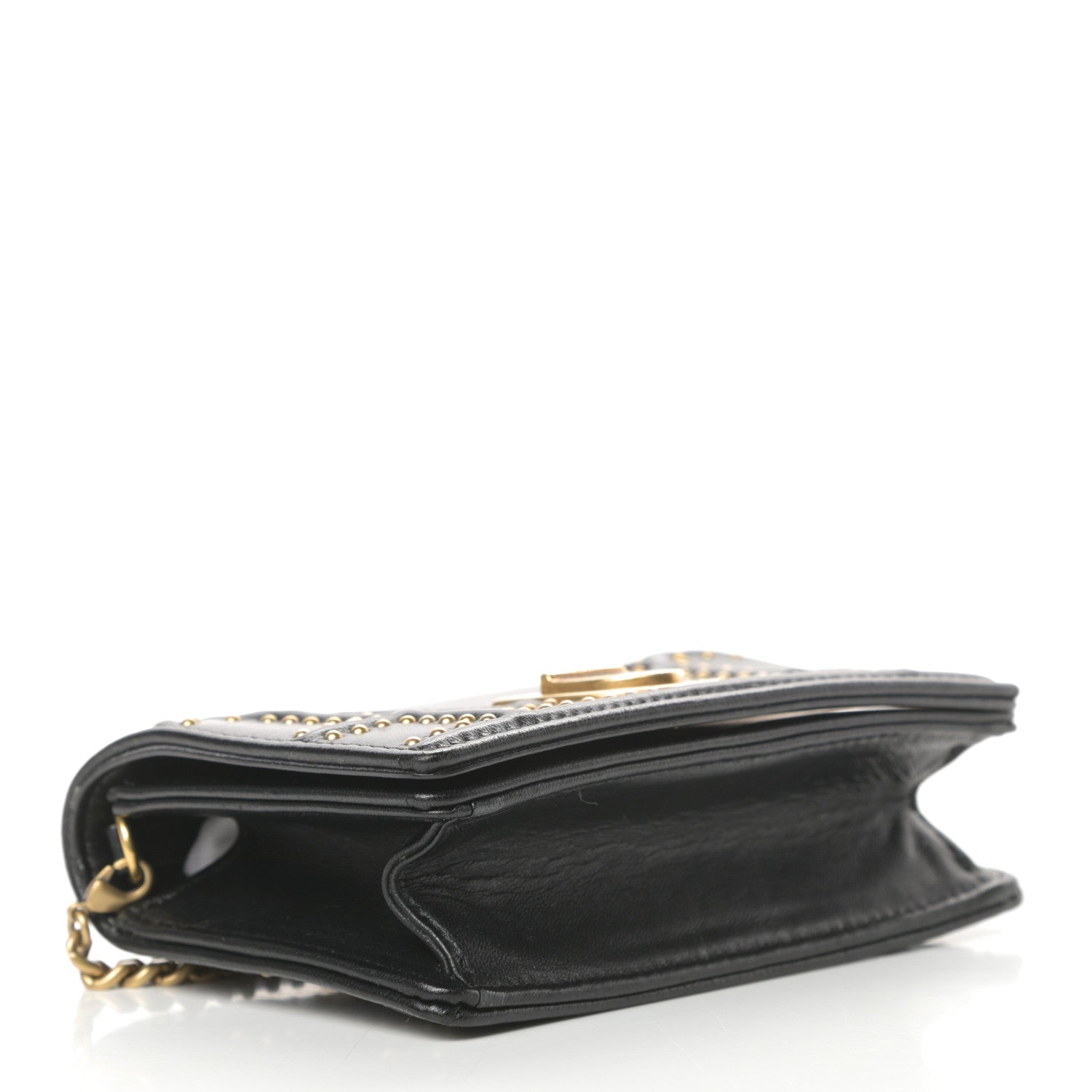 Christian Dior Lambskin Studded Micro Diorama Flap Bag Black 4 of 14