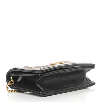 Christian Dior Lambskin Studded Micro Diorama Flap Bag Black 4 of 14