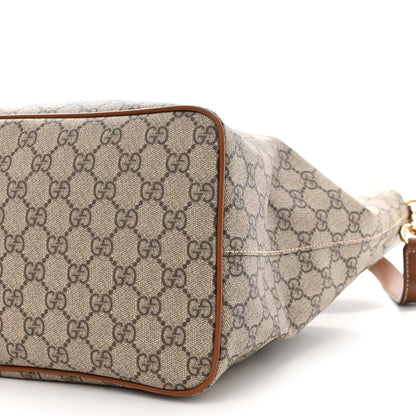 Gucci Soft GG Supreme Monogram Medium Crossbody Tote Beige Cuir 10 of 13