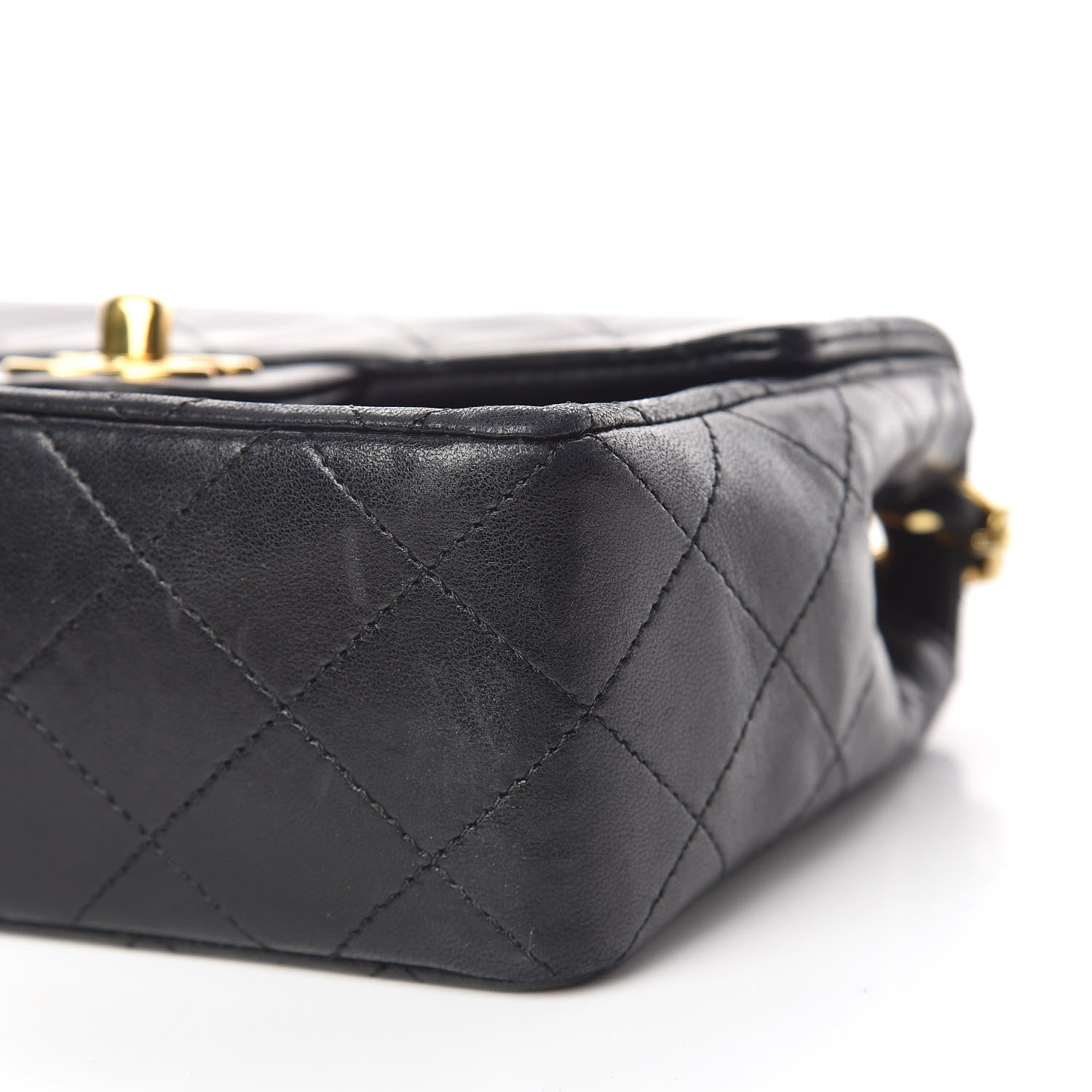 Chanel Lambskin Quilted Mini Square Flap Black 7 of 11