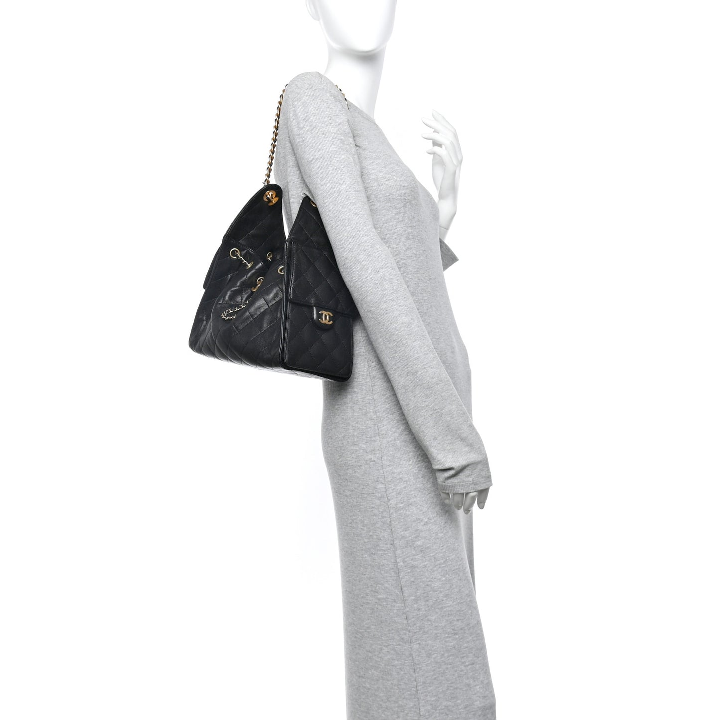 Caviar Quilted Small Chanel 25 Handbag Black