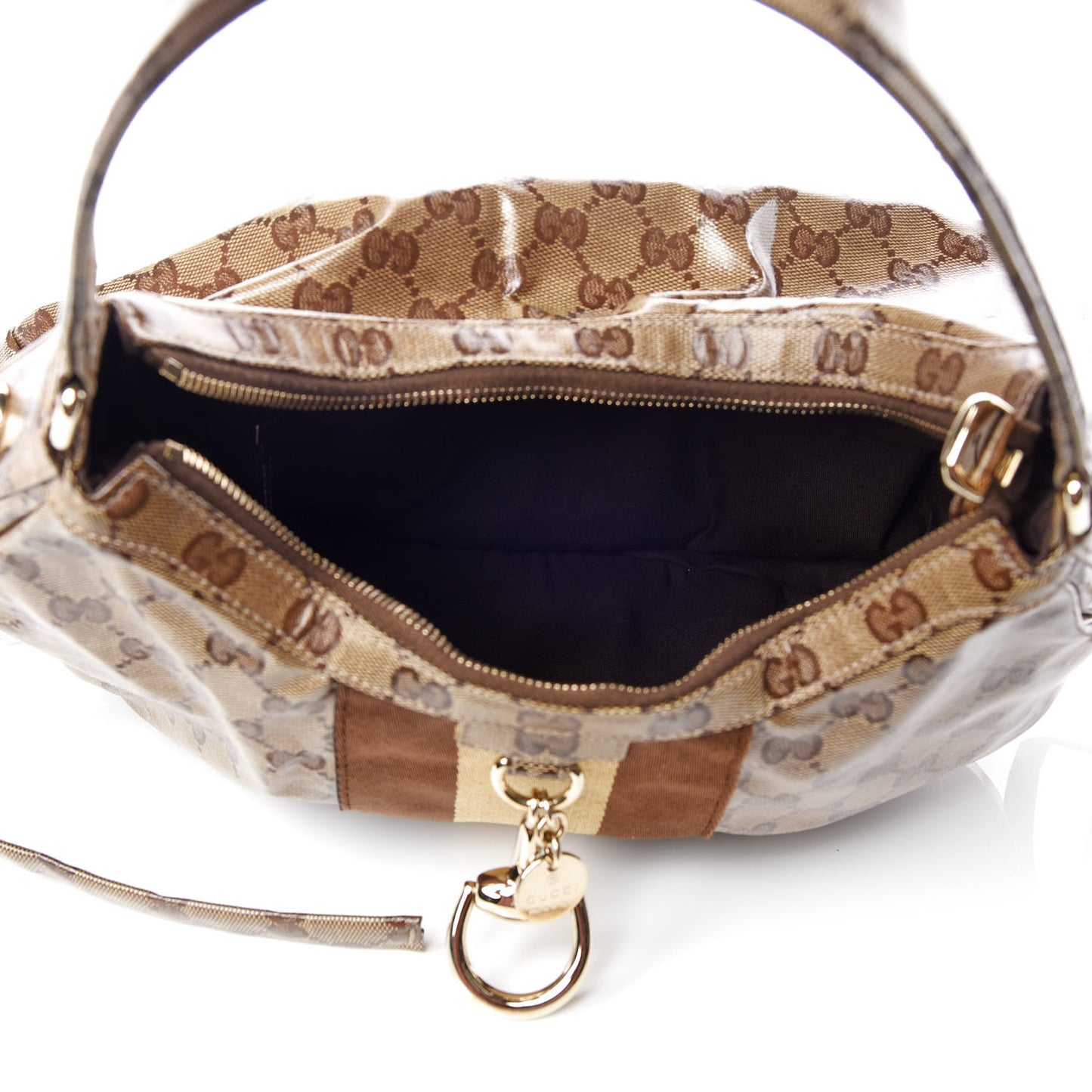 Crystal Monogram Web Hobo