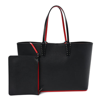 Christian Louboutin Calfskin Spikes East West Cabata Tote Black 3 of 12
