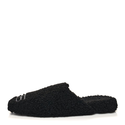 Balenciaga Faux Shearling Cosy BB Mules 39 Black 1 of 7