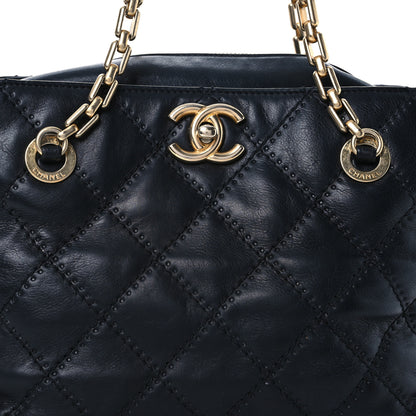 Chanel Calfskin Stitched Medium Retro Chain Tote Black 7 of 12
