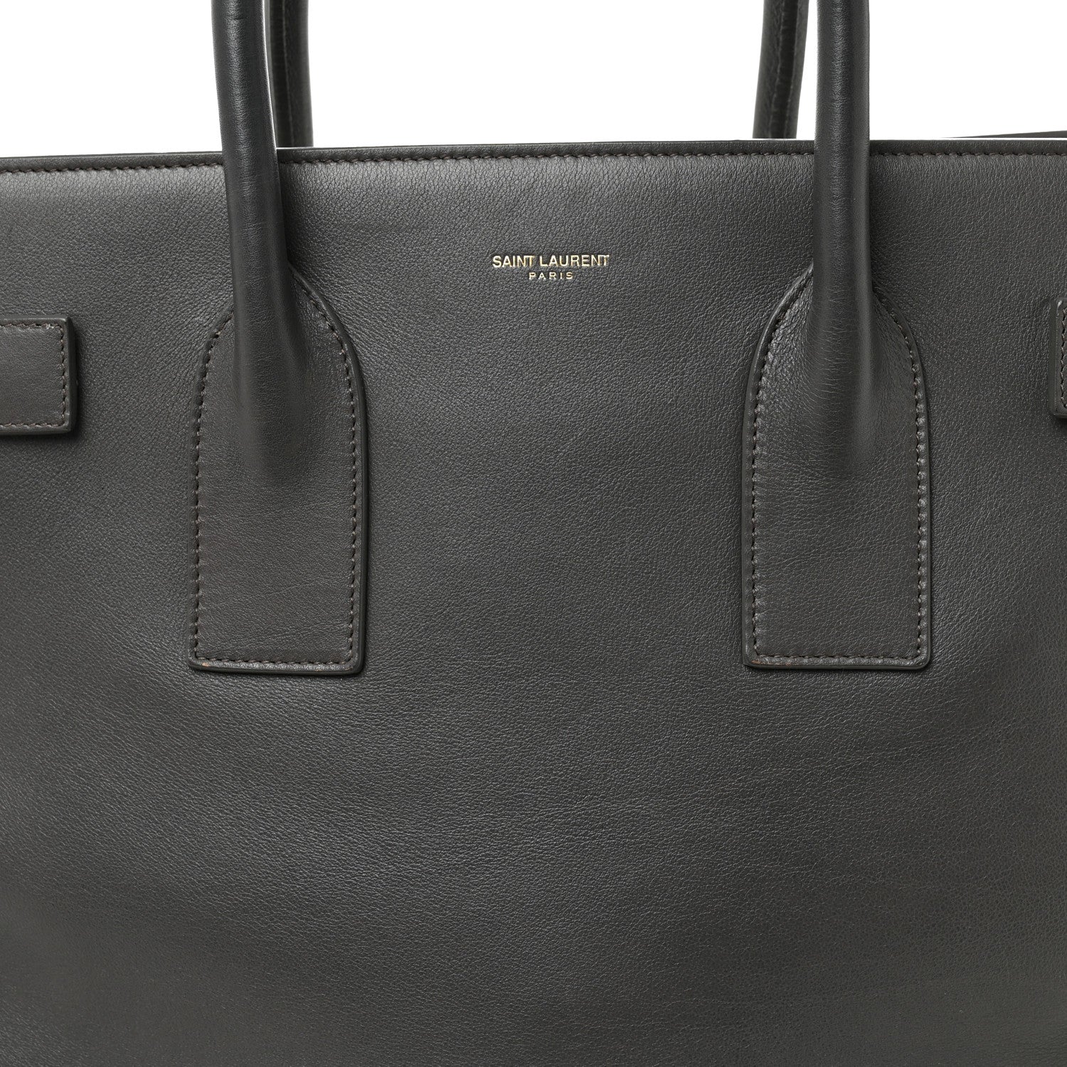 Saint Laurent Calfskin Large Sac de Jour Carryall Grey 8 of 10