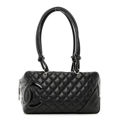 Chanel Calfskin Quilted Large Cambon Bowler Black 1 of 13