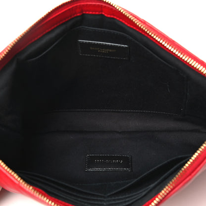 Saint Laurent Calfskin Matelasse Monogram Cassandre Tablet Pouch Rouge Eros 4 of 4