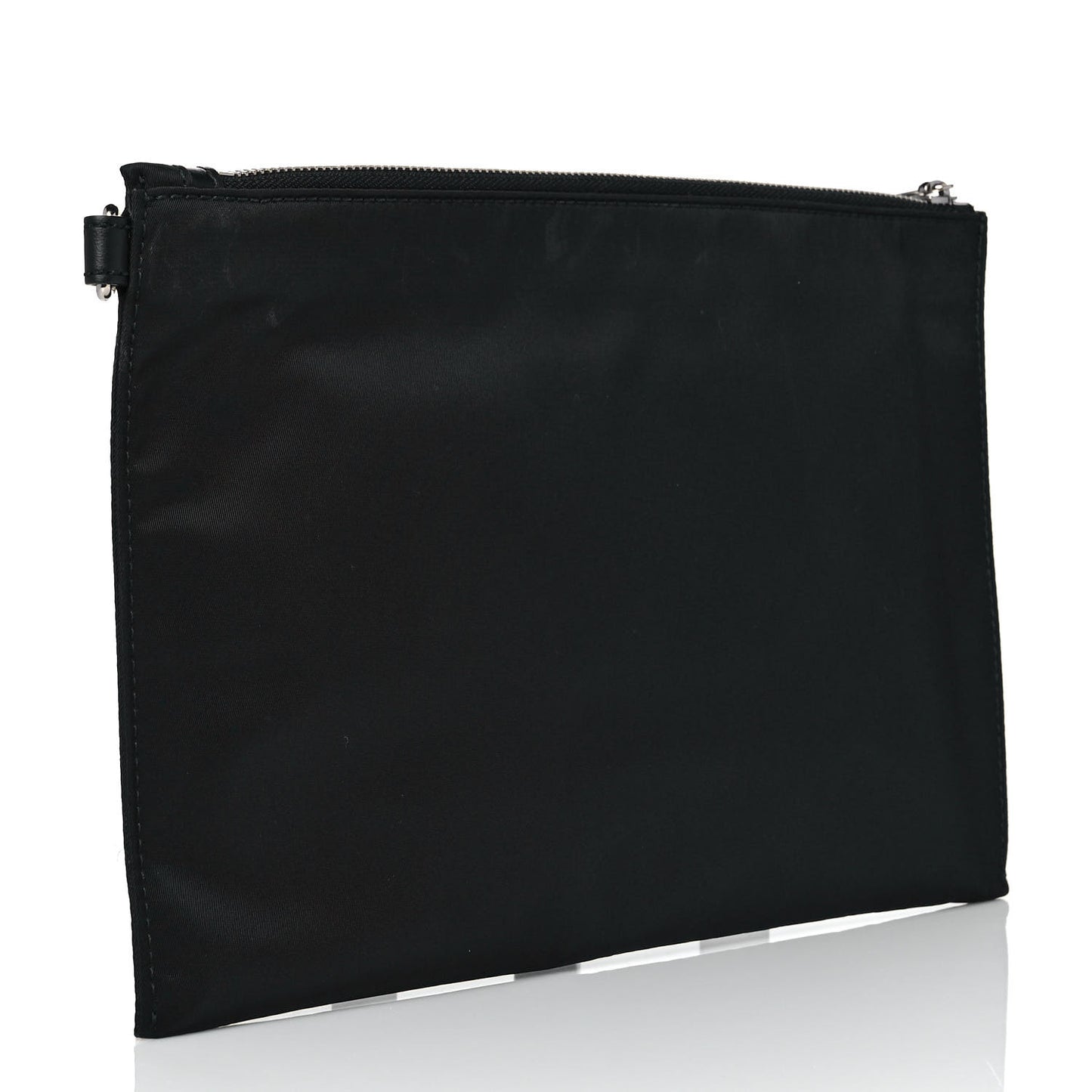 Nylon Edin Zip Pouch Black Brown