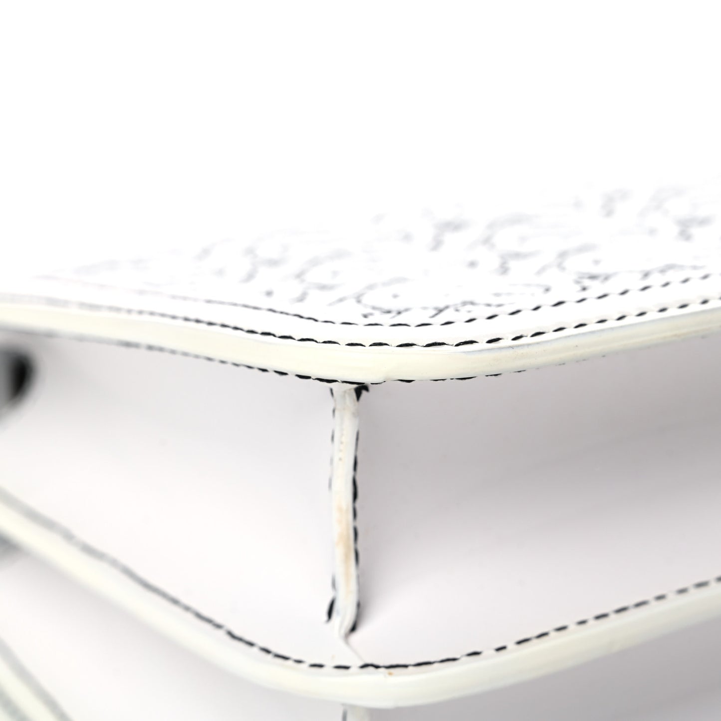 Calfskin Monogram Embossed Small TB Chain Bag Optic White