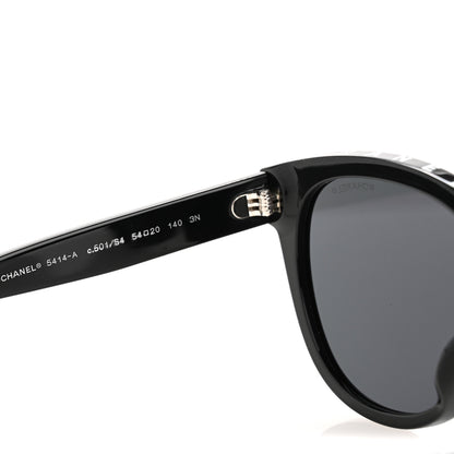Chanel Acetate CC Butterfly Sunglasses 5414-A Black 5 of 9