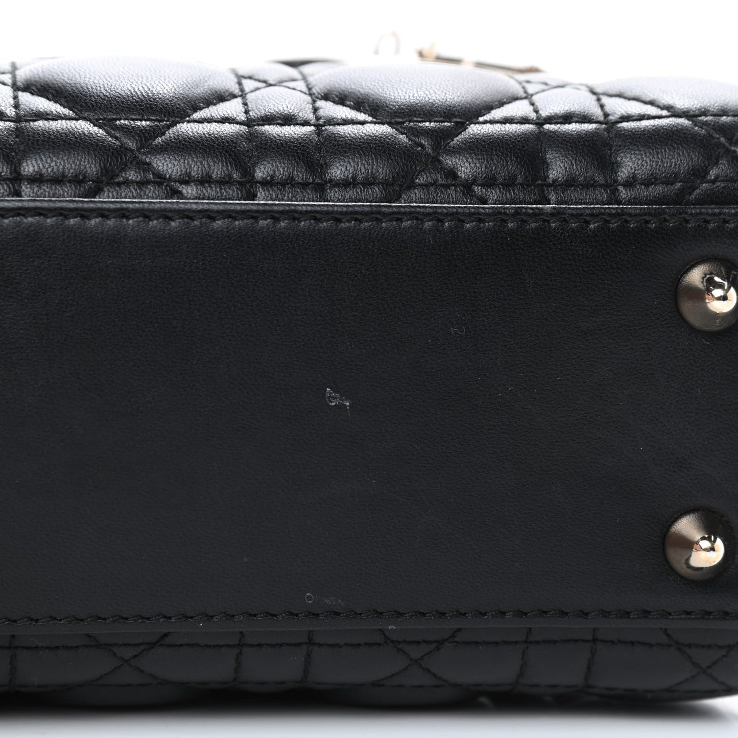 Lambskin Cannage Small Lucky Badges My Lady Dior Black
