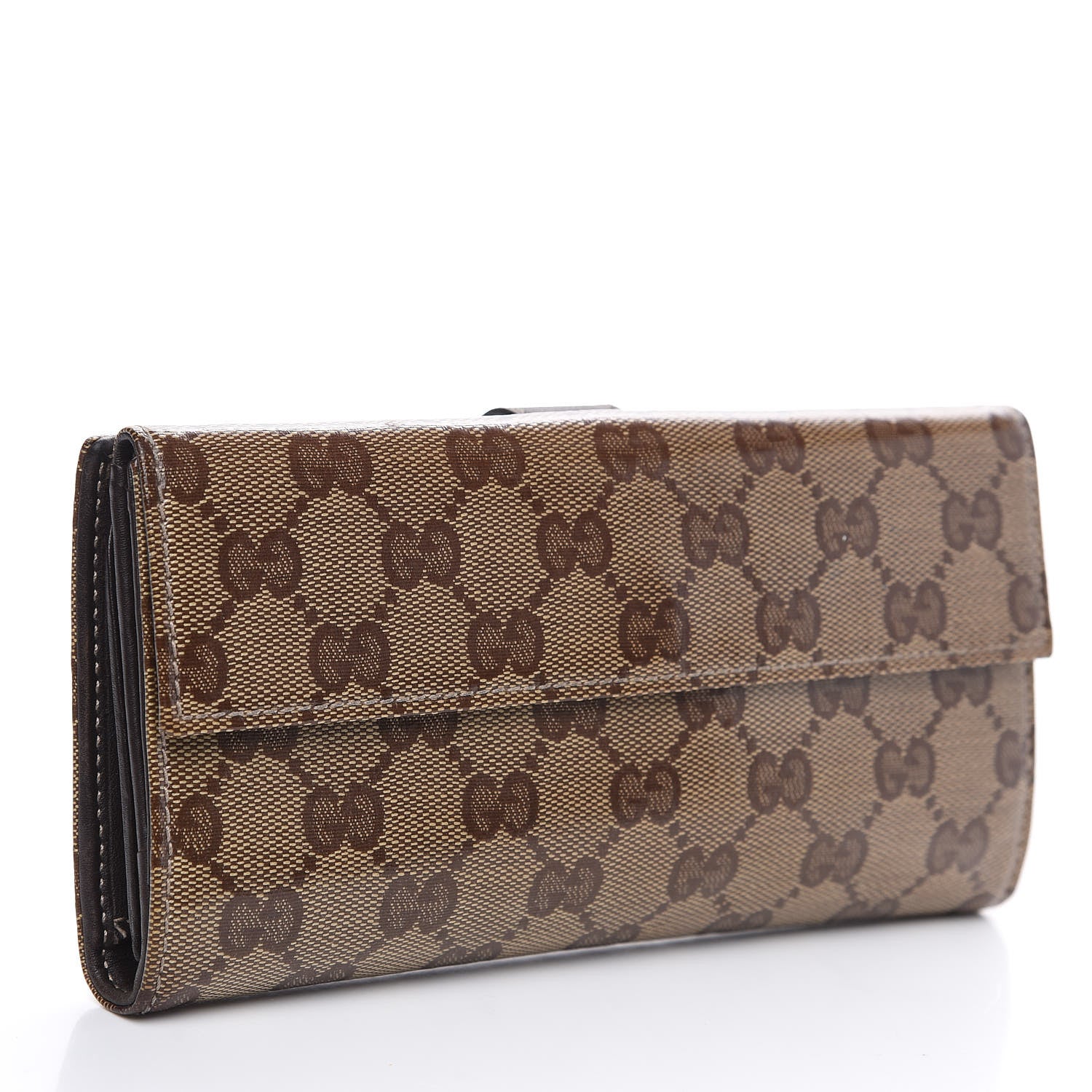 Gucci Crystal Monogram Hysteria Continental Wallet Brown 2 of 8