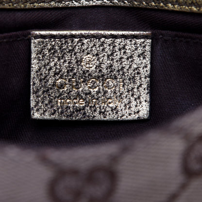 Gucci Monogram Horsebit Clutch Gold 9 of 10