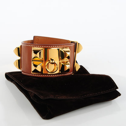 Hermes Barenia Collier De Chien CDC Bracelet S Fauve 9 of 9