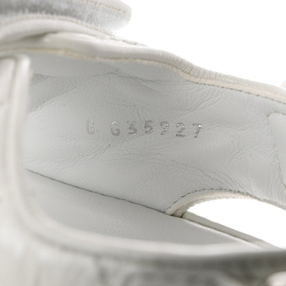 Chanel Laminated Lambskin Quilted Velcro Dad Sandals 36 White 6 of 12