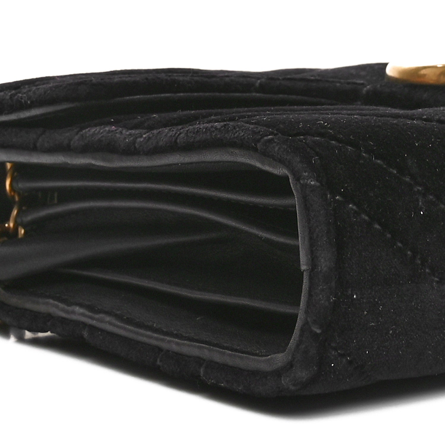 Gucci Velvet Matelasse GG Marmont Chain Wallet Black 9 of 10