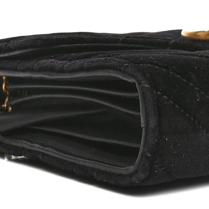 Gucci Velvet Matelasse GG Marmont Chain Wallet Black 9 of 10