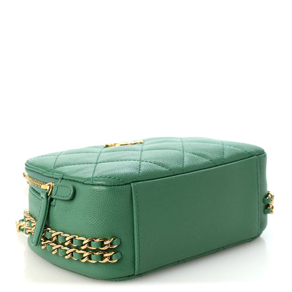 Chanel Caviar Quilted Mini CC You Camera Case Dark Green 4 of 10