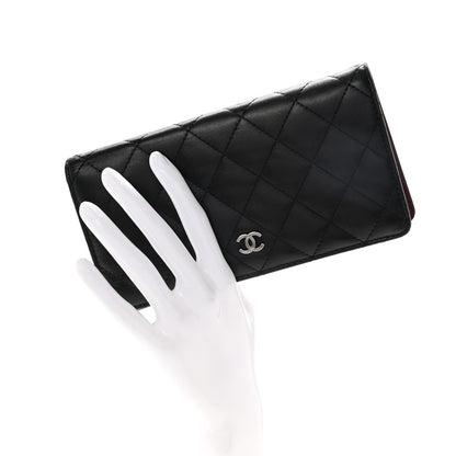 Chanel Lambskin Quilted Yen Wallet Black 2 of 9