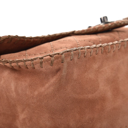 Chanel Suede Calfskin Stitch Flap Light Brown 8 of 10