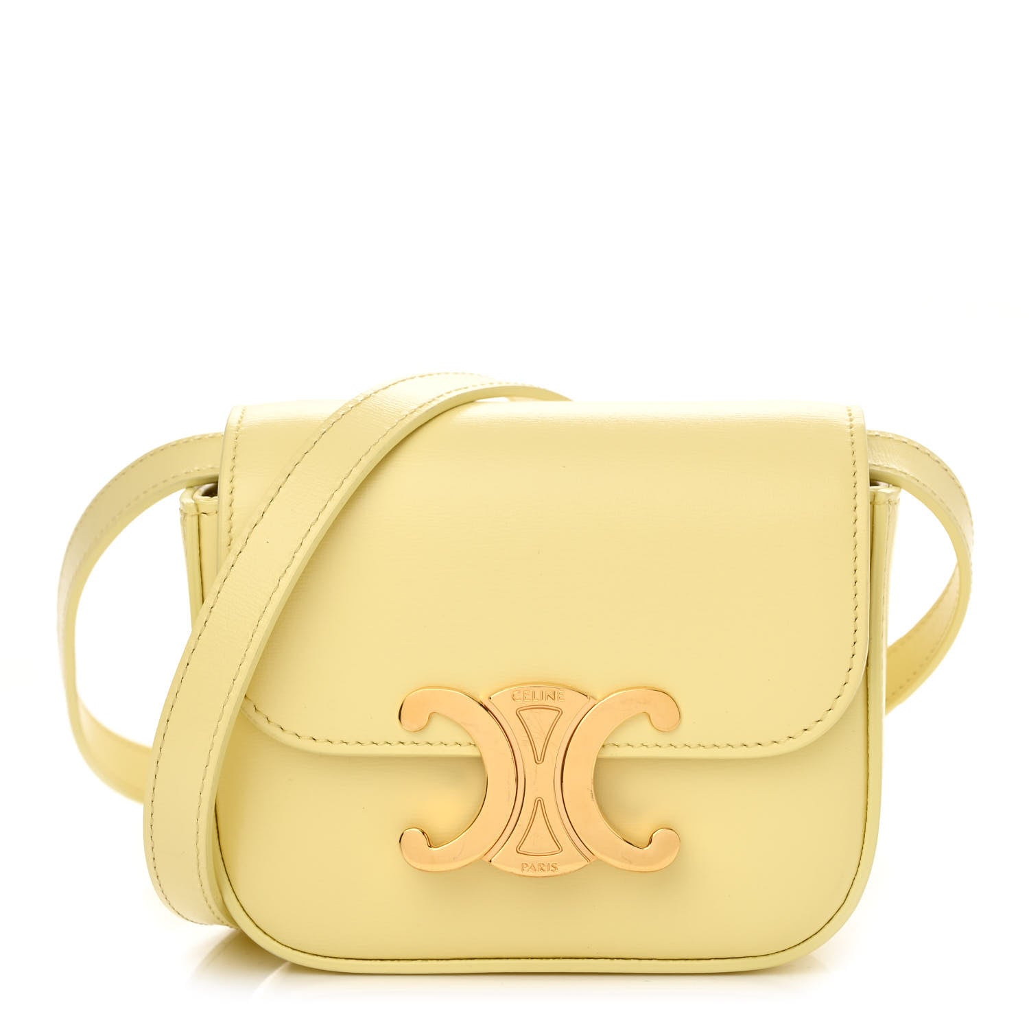 Celine Shiny Calfskin Mini Triomphe Pollen 1 of 9