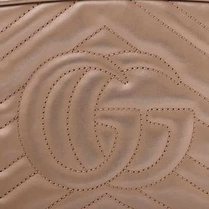 Gucci Calfskin Matelasse Small GG Marmont Chain Shoulder Bag Porcelain Rose 11 of 11