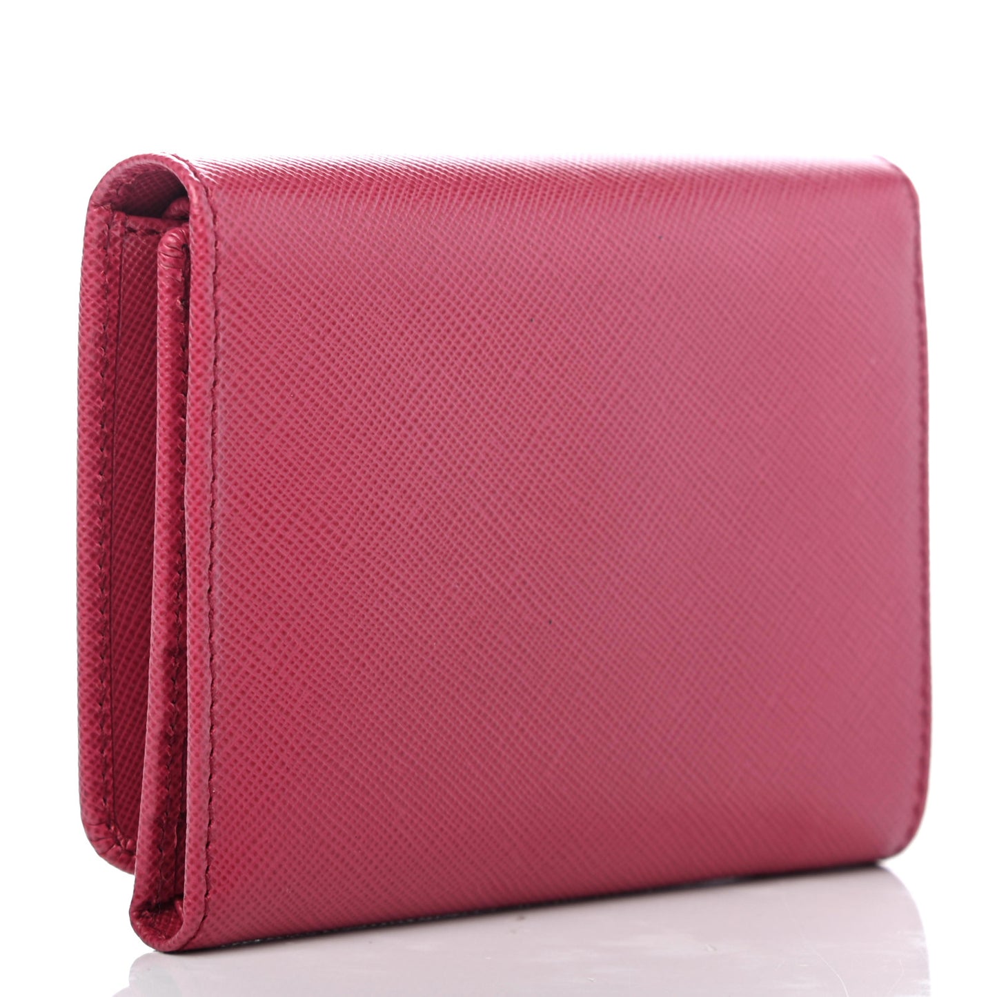 Saffiano Metal Tri-Fold Wallet Peonia