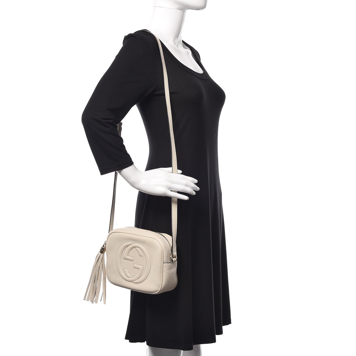 Gucci Pebbled Calfskin Small Soho Disco Bag Off White 2 of 10