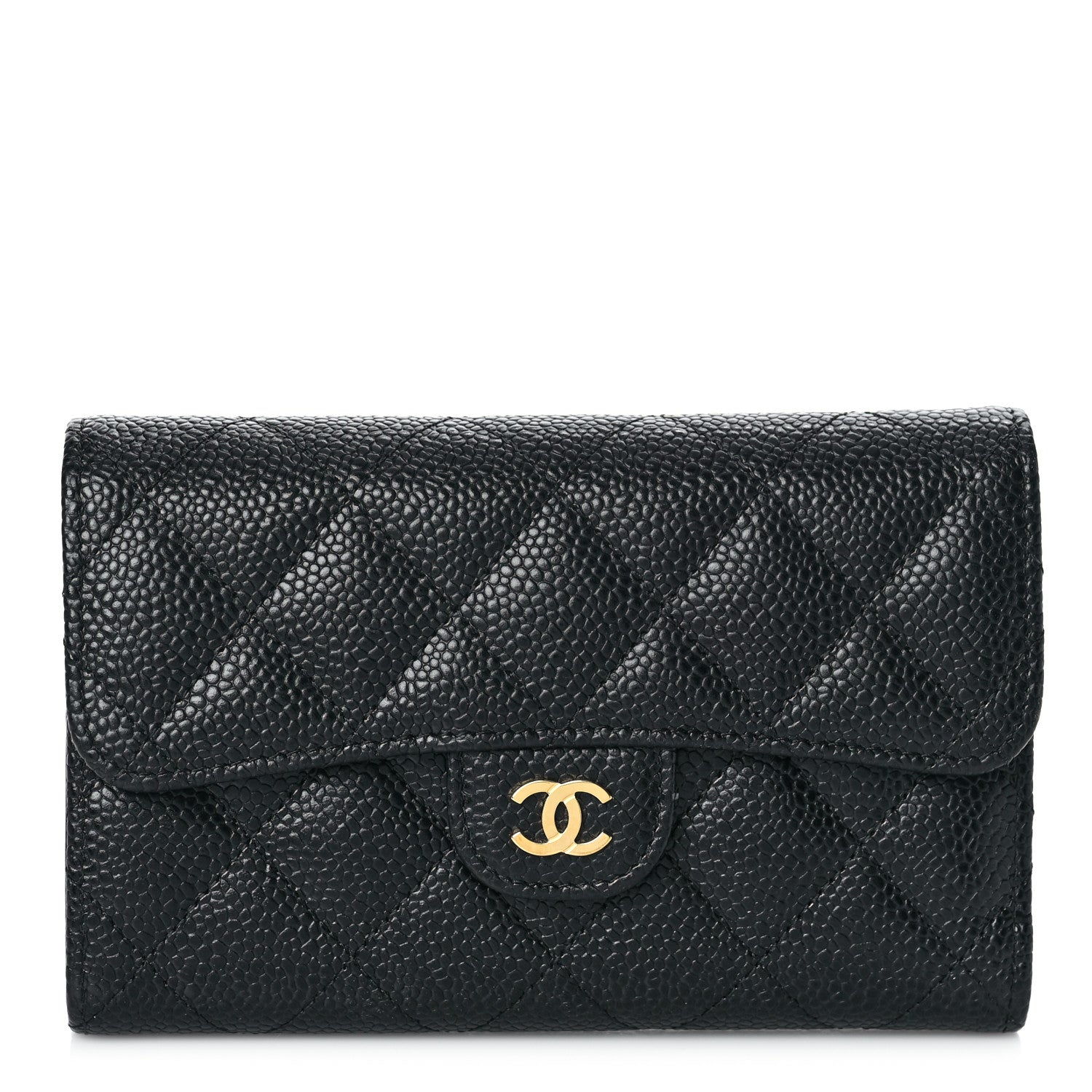 Chanel Caviar Quilted Medium Flap Wallet Black 1 of 10