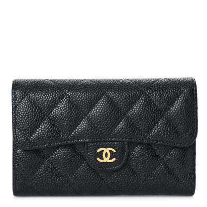 Chanel Caviar Quilted Medium Flap Wallet Black 1 of 10