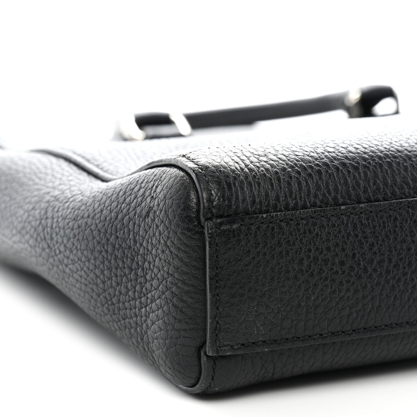 Pebbled Calfskin Briefcase Black