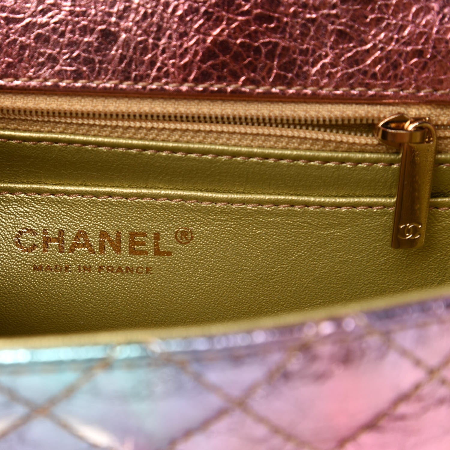 Chanel Metallic Goatskin Quilted Mini 2.55 Reissue Flap Multicolor 8 of 11