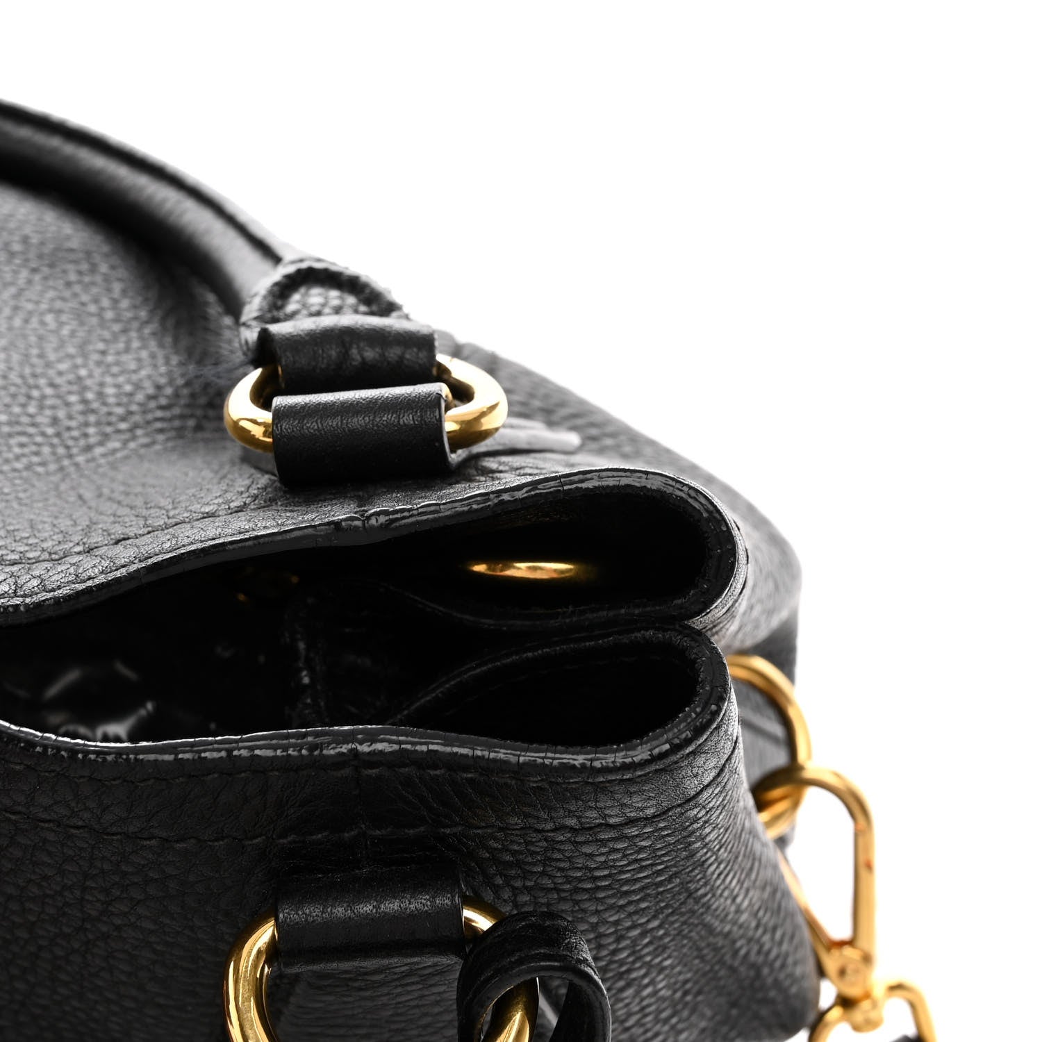 Prada Vitello Daino Shoulder Bag Black 9 of 13