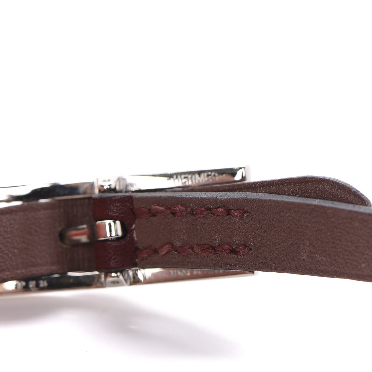 Chamonix Tadelakt Behapi Double Tour Reversible Bracelet S Rouge H Chocolate