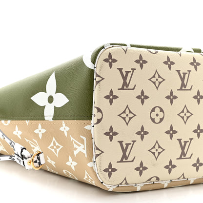 Louis Vuitton Monogram Giant Neverfull MM Kaki 9 of 11