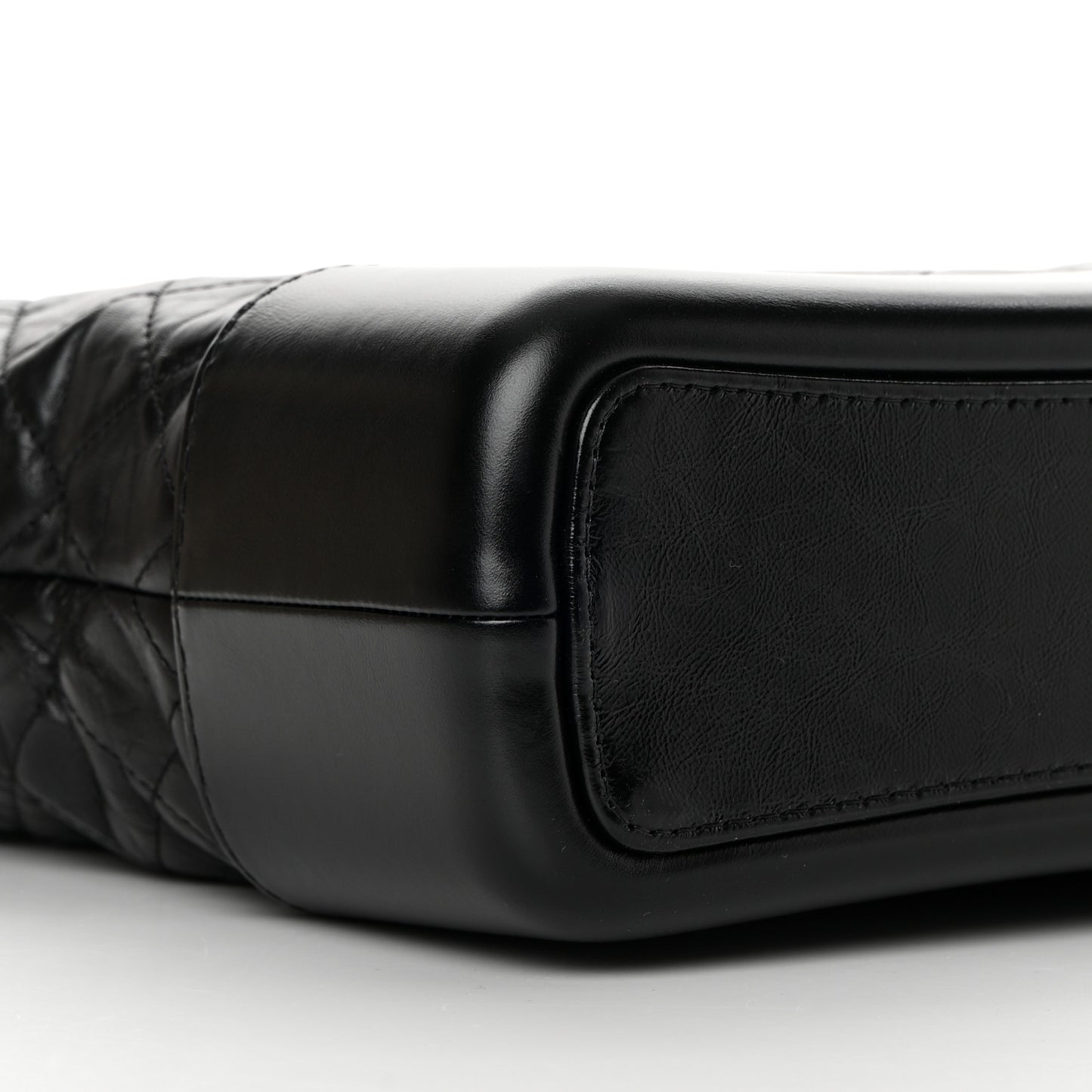 Aged Calfskin Quilted Medium Gabrielle Hobo So Black