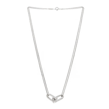 Tiffany Sterling Silver Double HardWear Link Pendant Necklace 3 of 4
