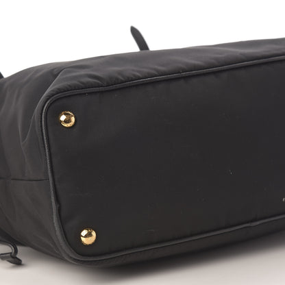 Prada Tessuto Nylon Saffiano Shopping Tote Black 5 of 9