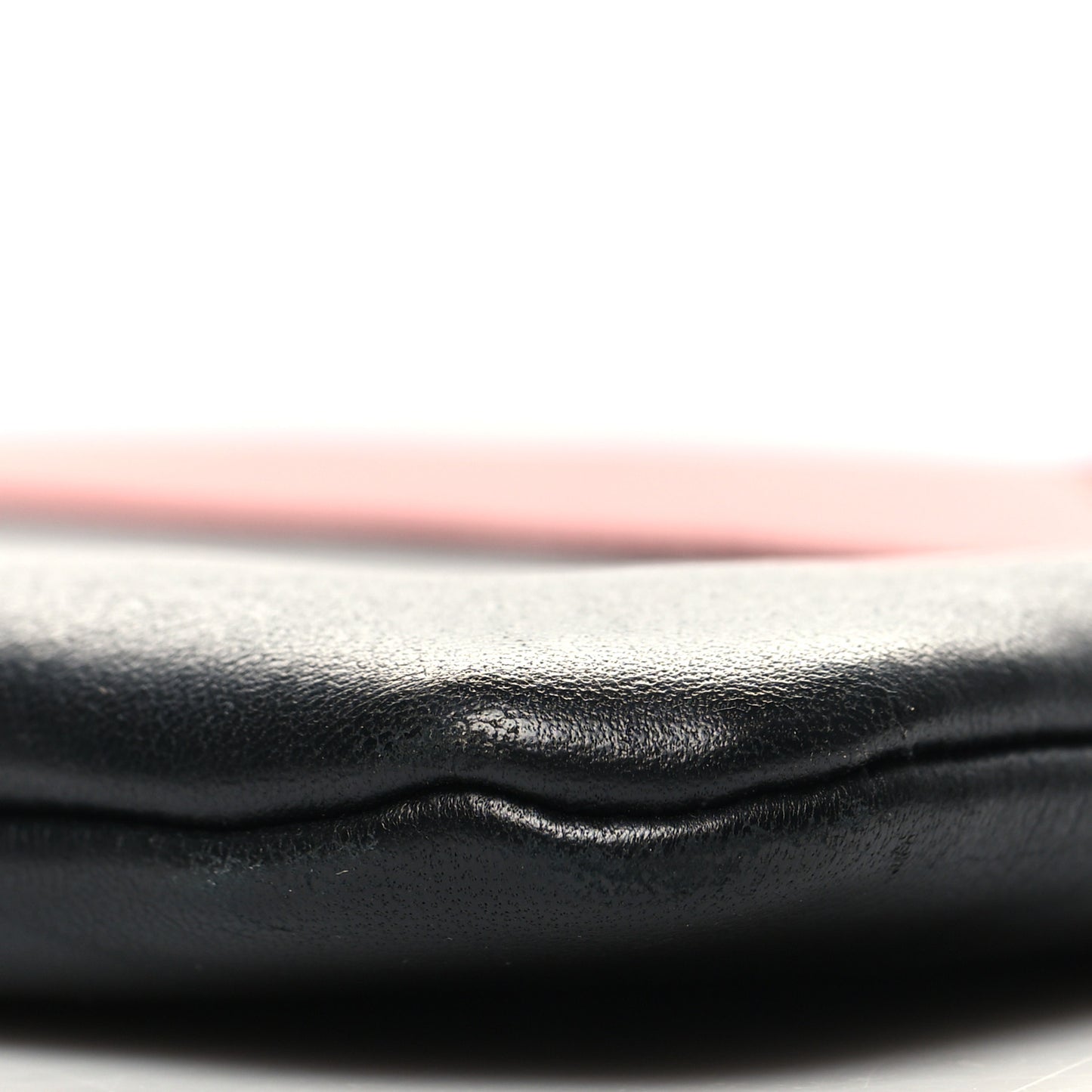 Lambskin Large Airline Zipper Cosmetic Case Blue Black Red