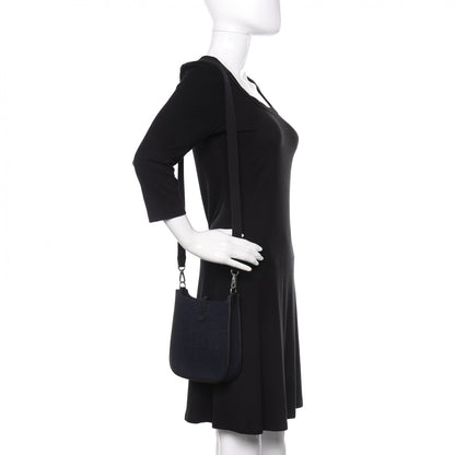 Hermes Swift Sangle Wooly Evelyne TPM Bleu Nuit Black 2 of 9
