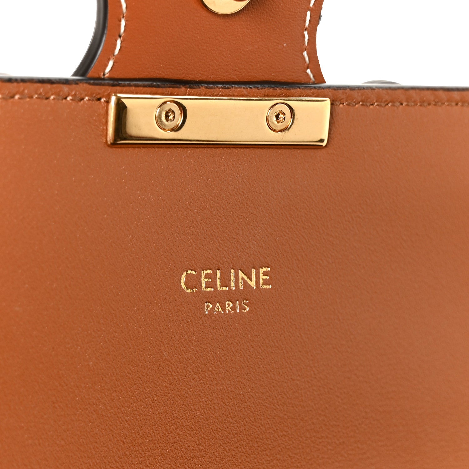 Celine Triomphe Canvas Chain Shoulder Bag Tan 7 of 10