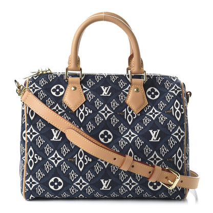 Louis Vuitton Jacquard Since 1854 Speedy Bandouliere 25 Blue 1 of 9