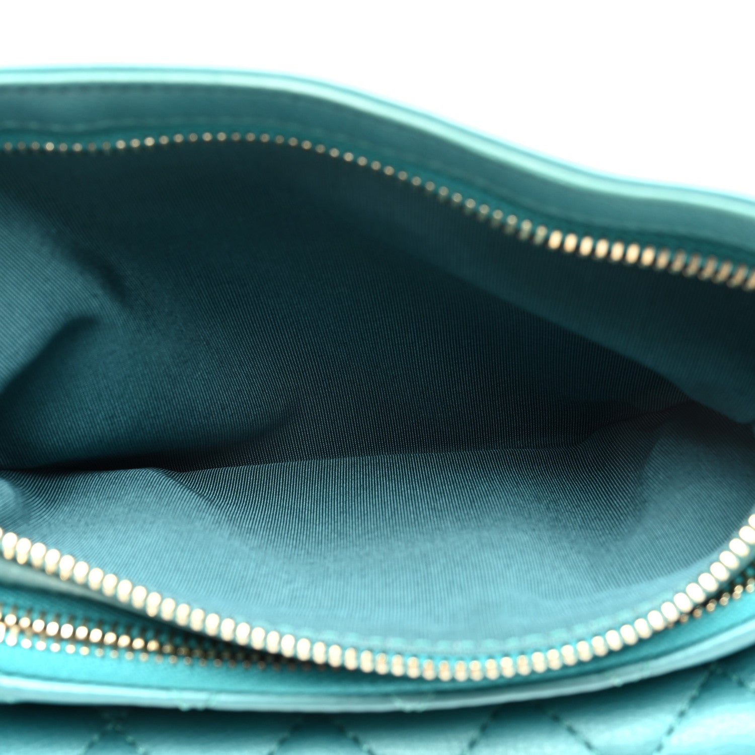 Chanel Metallic Calfskin Flap Chain Waist Bag Turquoise 6 of 12