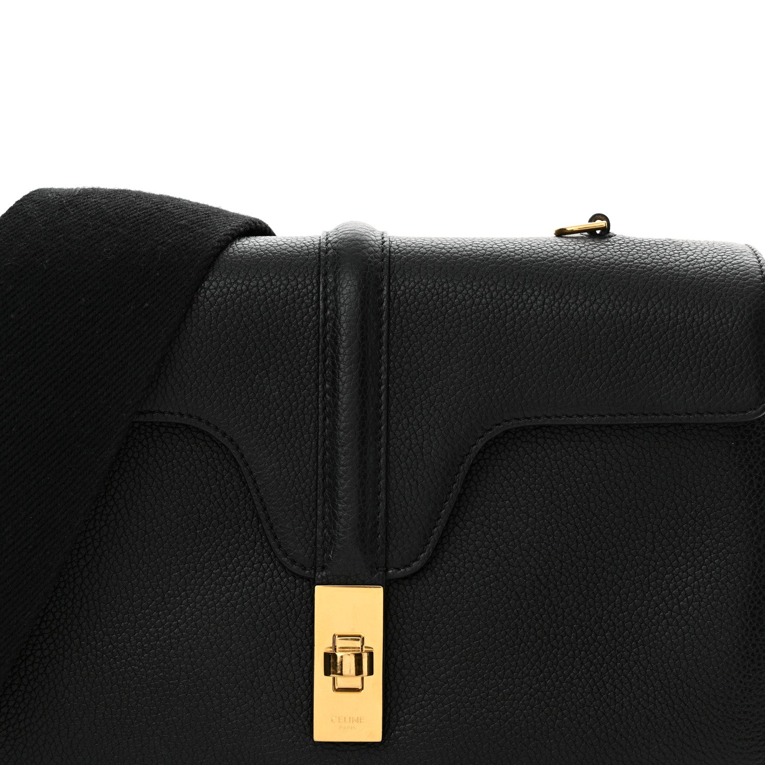 Celine Grained Calfskin Teen Soft 16 Shoulder Bag Black 8 of 13