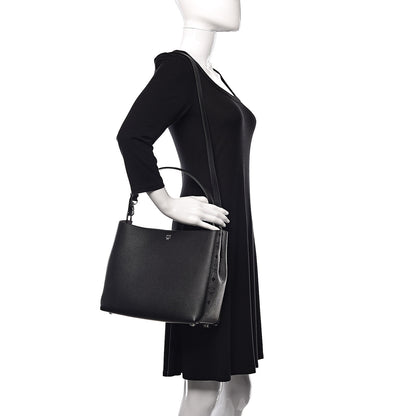 MCM Grained Calfskin Visetos Medium Sarah Hobo Black 2 of 10