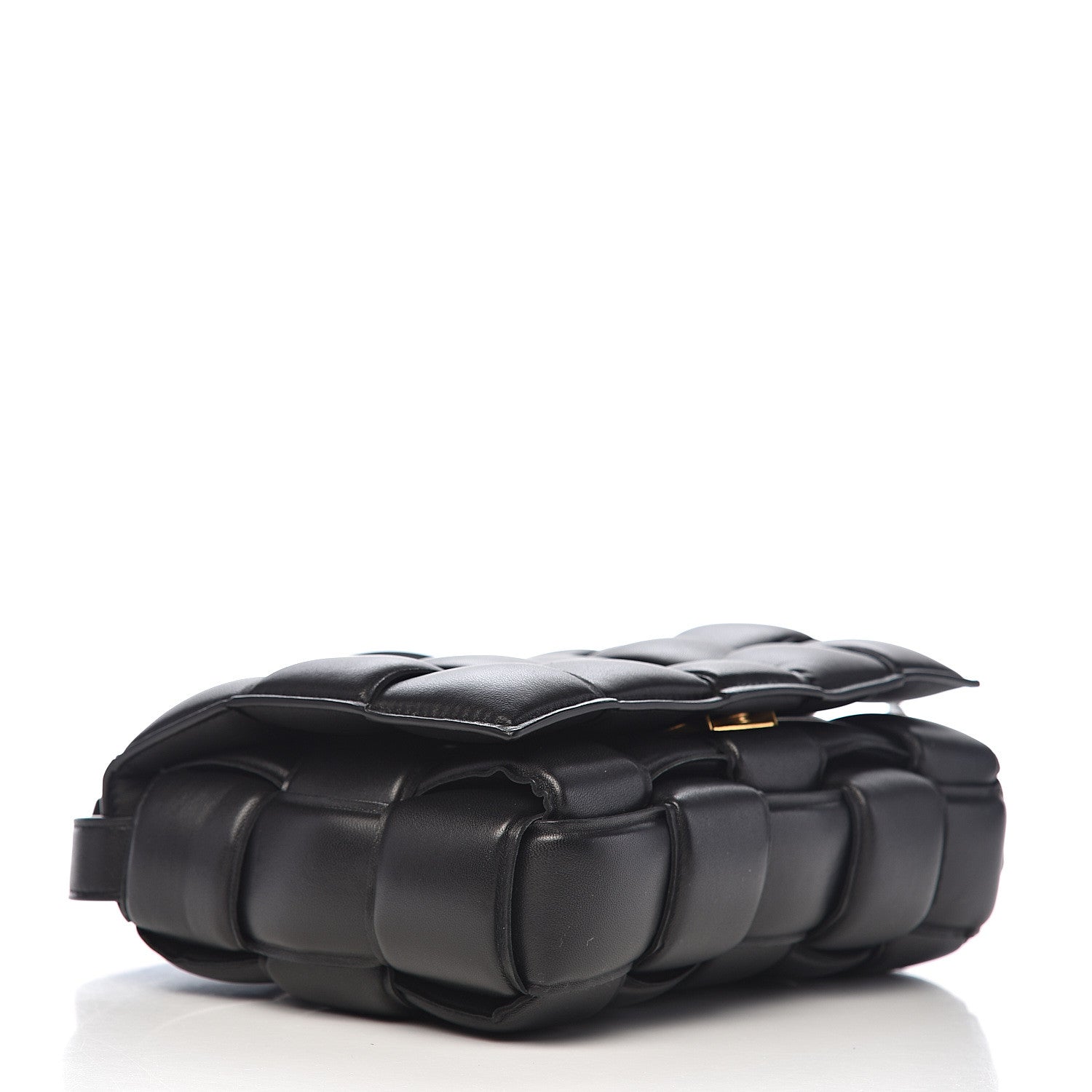 Bottega Veneta Paper Calfskin Maxi Intreccio Padded Cassette Crossbody Bag Black 4 of 9