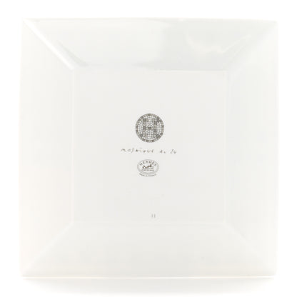 Hermes Porcelain Mosaique Au 24 Platine Square Plate N 2 of 5