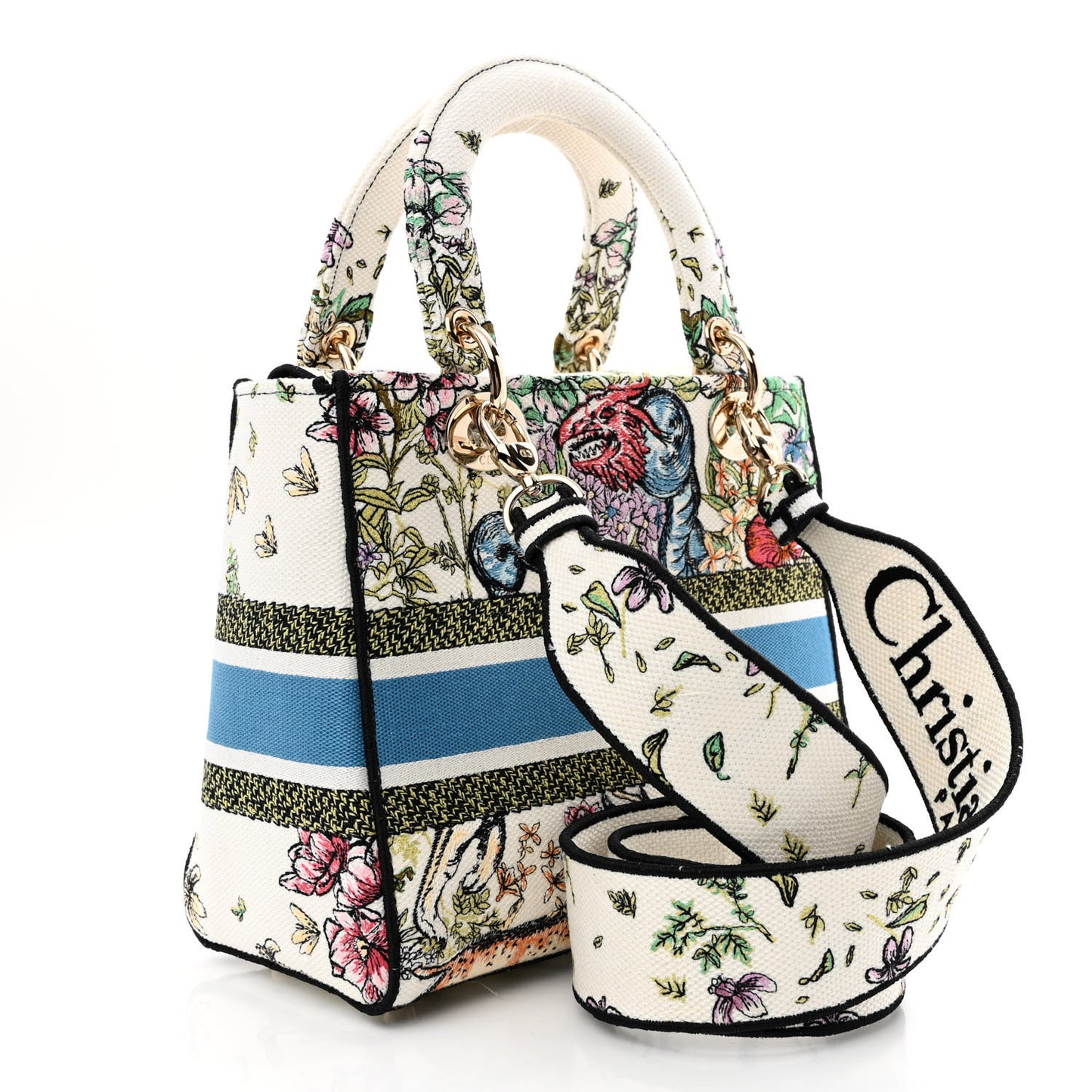 Canvas D-Constellation Embroidered Medium Lady D-Lite Latte Multicolor