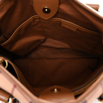 Burberry Haymarket Check Small Northfield Tote Mid Camel 6 of 11